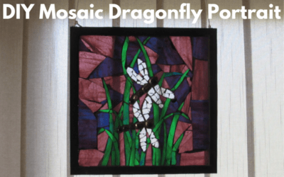 DIY Mosaic Dragonfly Portrait