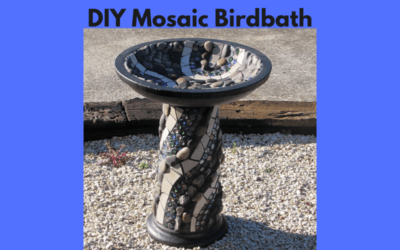 DIY Mosaic Birdbath Project